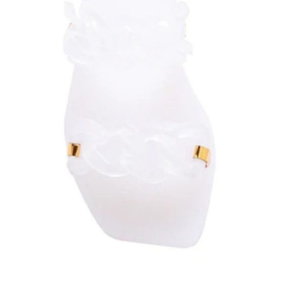 !! NEW !! Jelly Slide Sandals with Chain Detail in Matte Sage Green - Picture 9 of 11